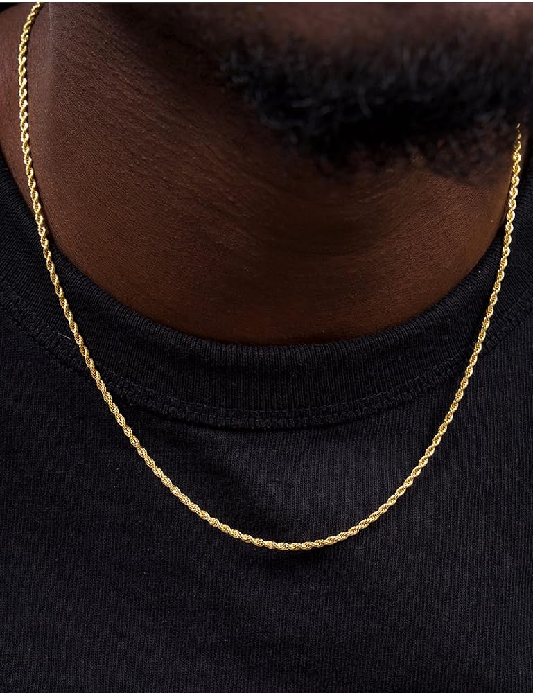 Waitsoul 925 Sterling Silver Rope Chain Lobster Clasp 2/2.5